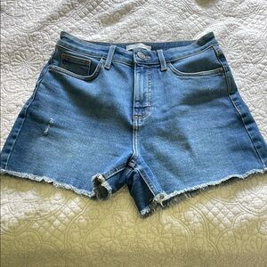 LC Lauren Conrad Blue Jean Shorts High-Waisted Cut-Off